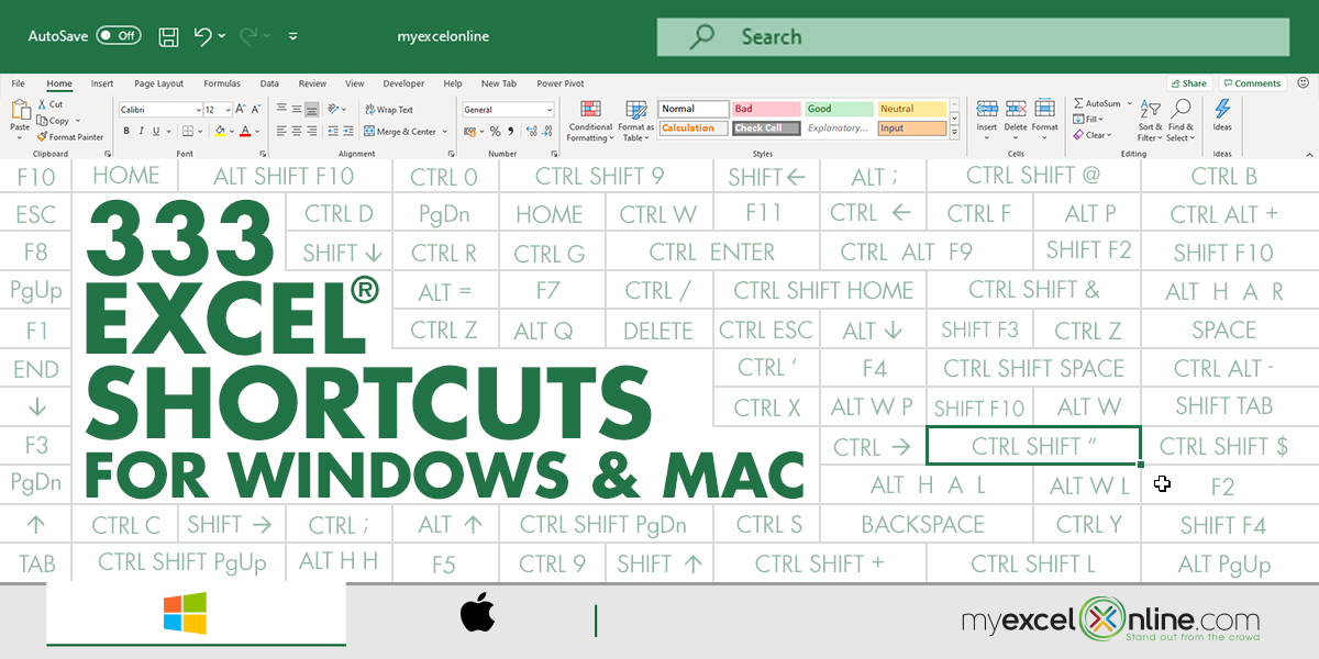 excel shortcuts for mac formula anchor $